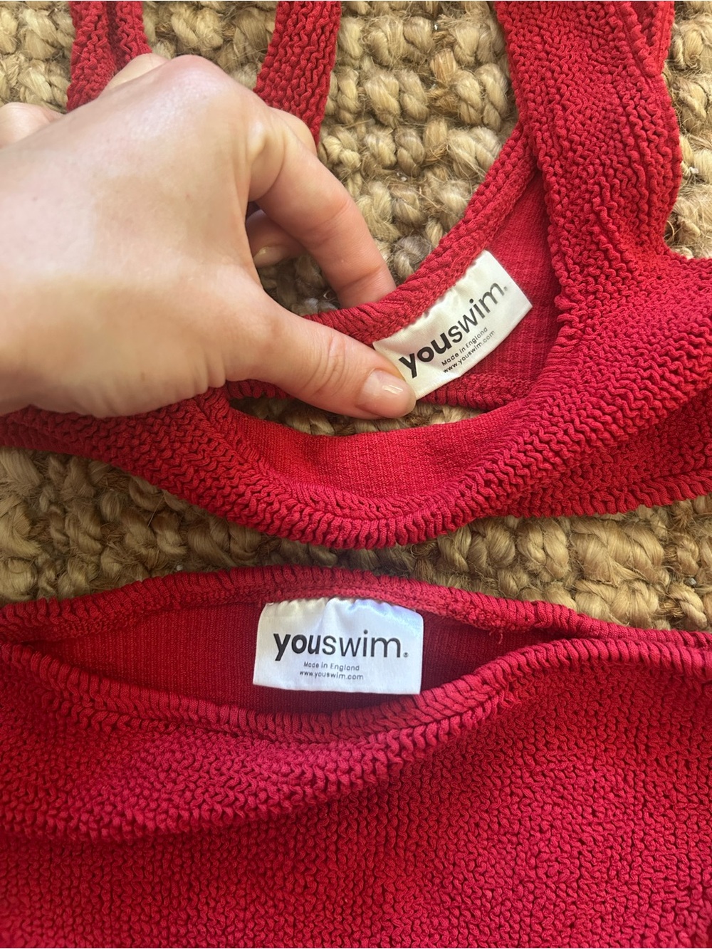 Youswim Red Textured Aplomb Bikini Set - Picture 2 of 5